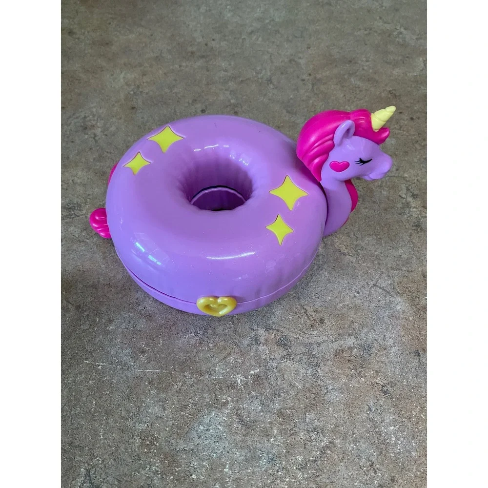 Polly Pocket Donut Pajama Party Unicorn Slumber Party Compact Playset‎ Purple